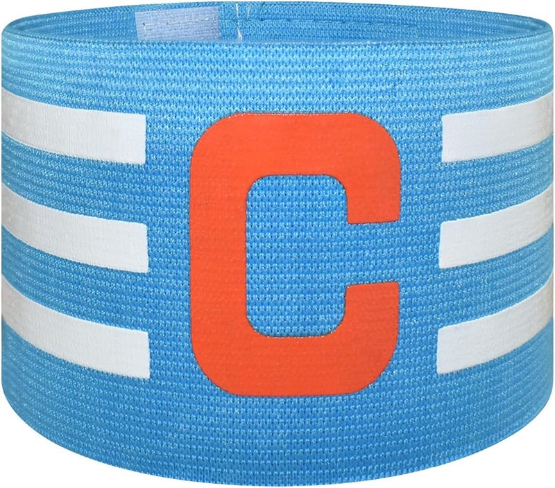FUNAUPGO Sports Captain C Arm Band for Team Training, Unisex Elastic Soccer Captain Armband Adjustable Outdoor Football Player Captain's ArmBands for Adult - Image 1